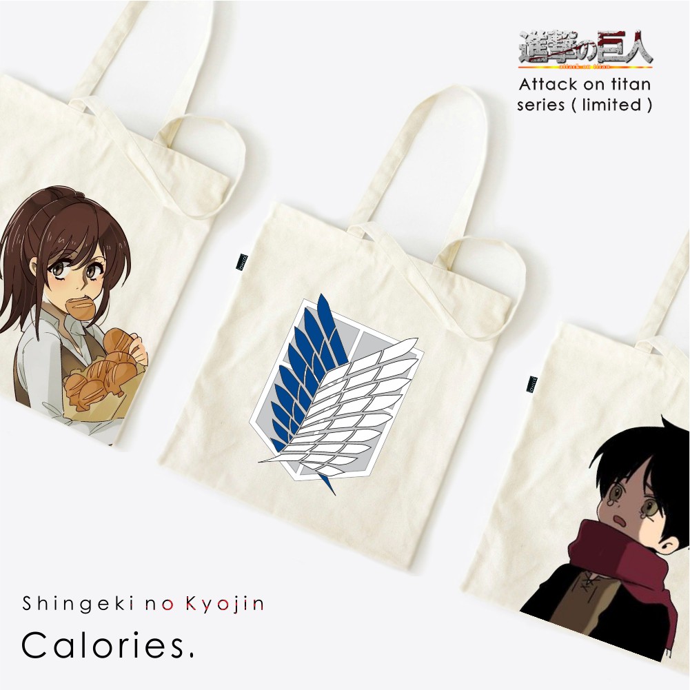 Jual Totebag Attack on titan Eren Zeke Anime Sasha #TOAT | Shopee Indonesia