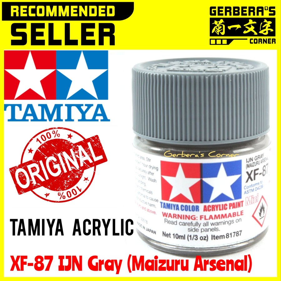 Jual Tamiya Acrylic Mini XF87 XF-87 IJN Gray Maizuru Arsenal Cat Gundam ...
