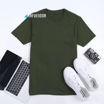 Kaos Polos Premium Cotton Combed 30S Reaktif Pria Wanita S D Xxl Xxxl Bisa Utk Sablon Dtg