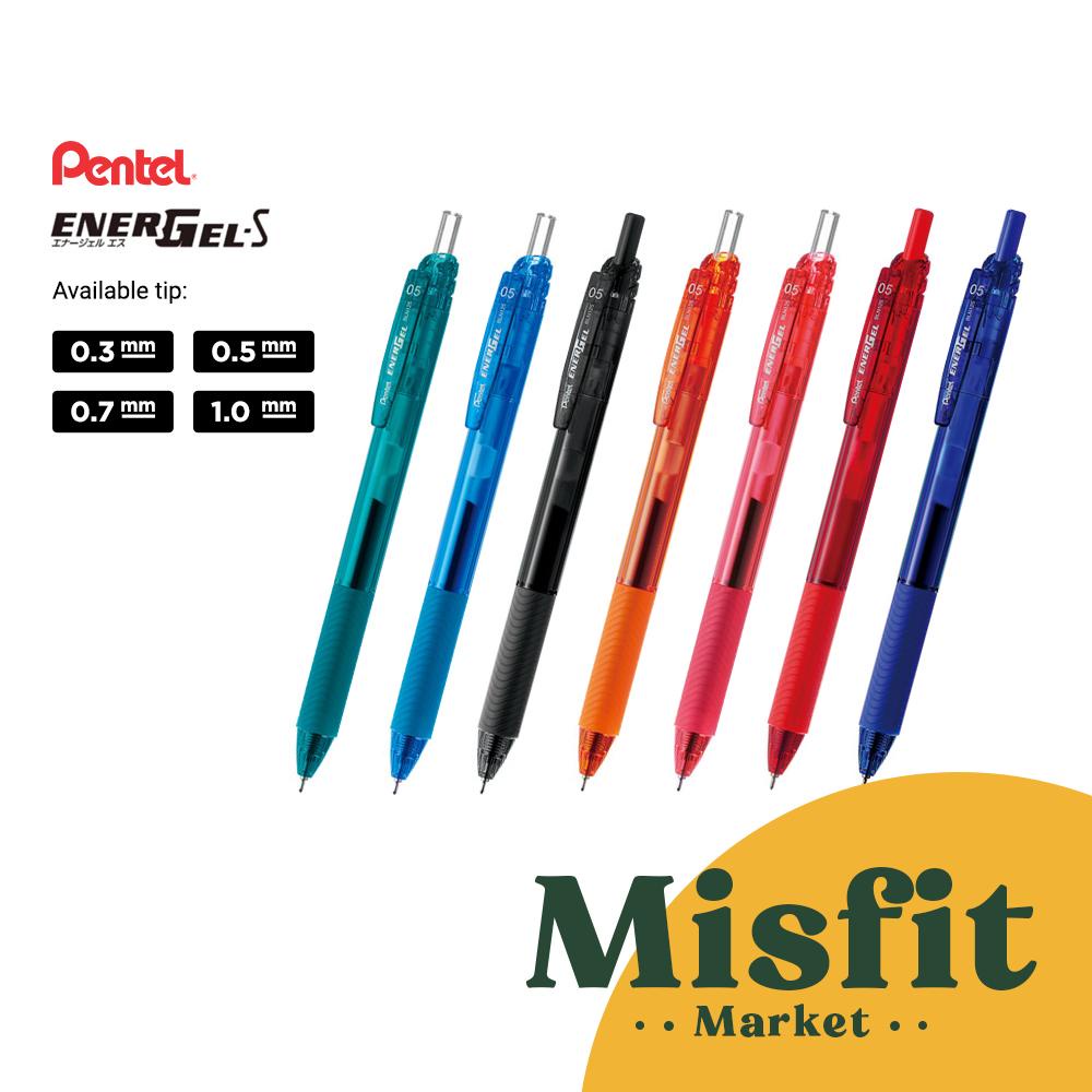 Pentel LR7-A Cartuccia per seria EnerGel, punta metallo da 0,7 mm, Nero
