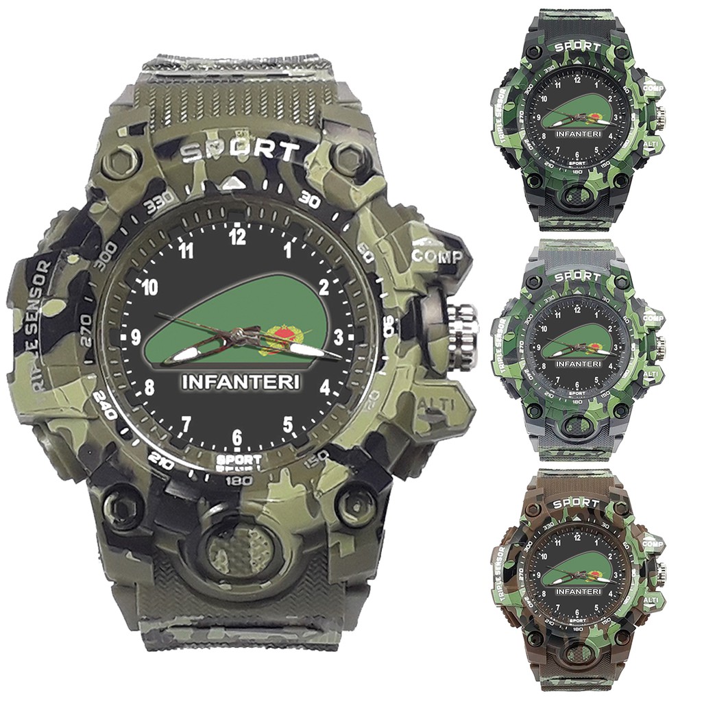 Jual Original (ISTIMEWA BOSSQU) JAM TANGAN INFANTERI TNI-AD - STRAP ...