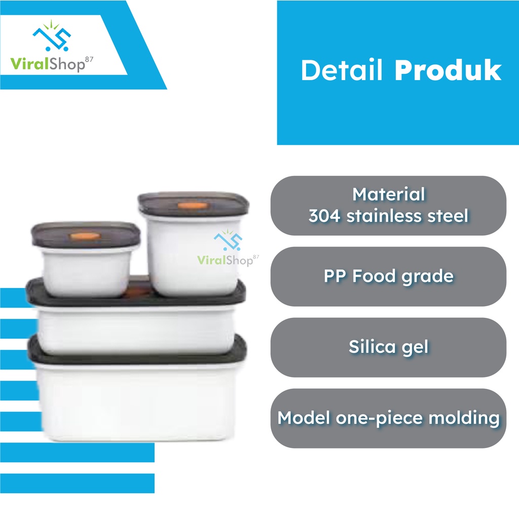 Jual Storage Box Container Food Kontainer Makanan Stainless Valve Kedap ...