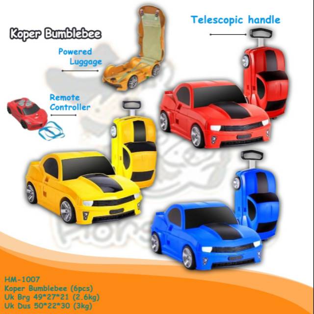 Jual PROMO HM1007 Koper Anak Bumblebee Remote Travel Trolly Troli Tas ...