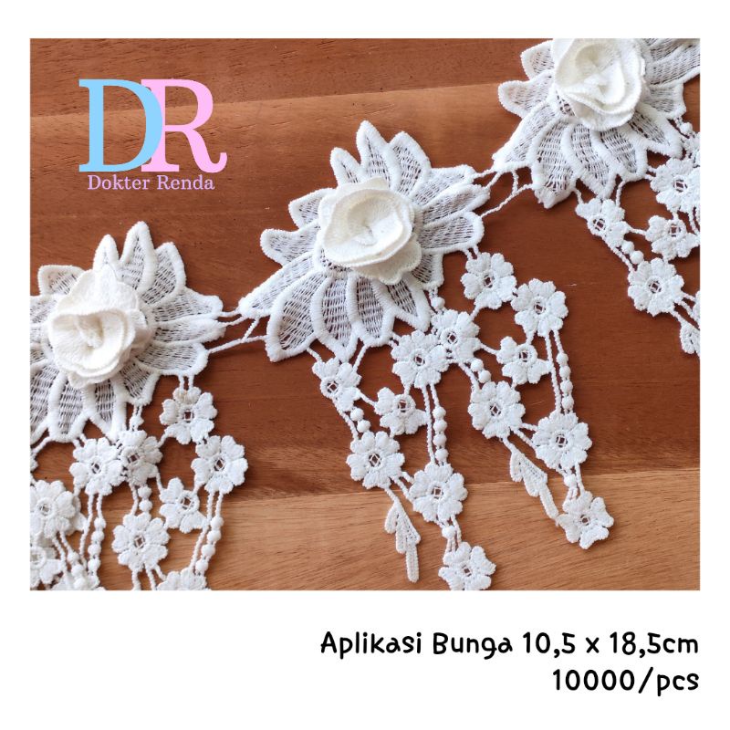 Jual aplikasi bunga rumbai 10,5 x 18,5cm | Shopee Indonesia