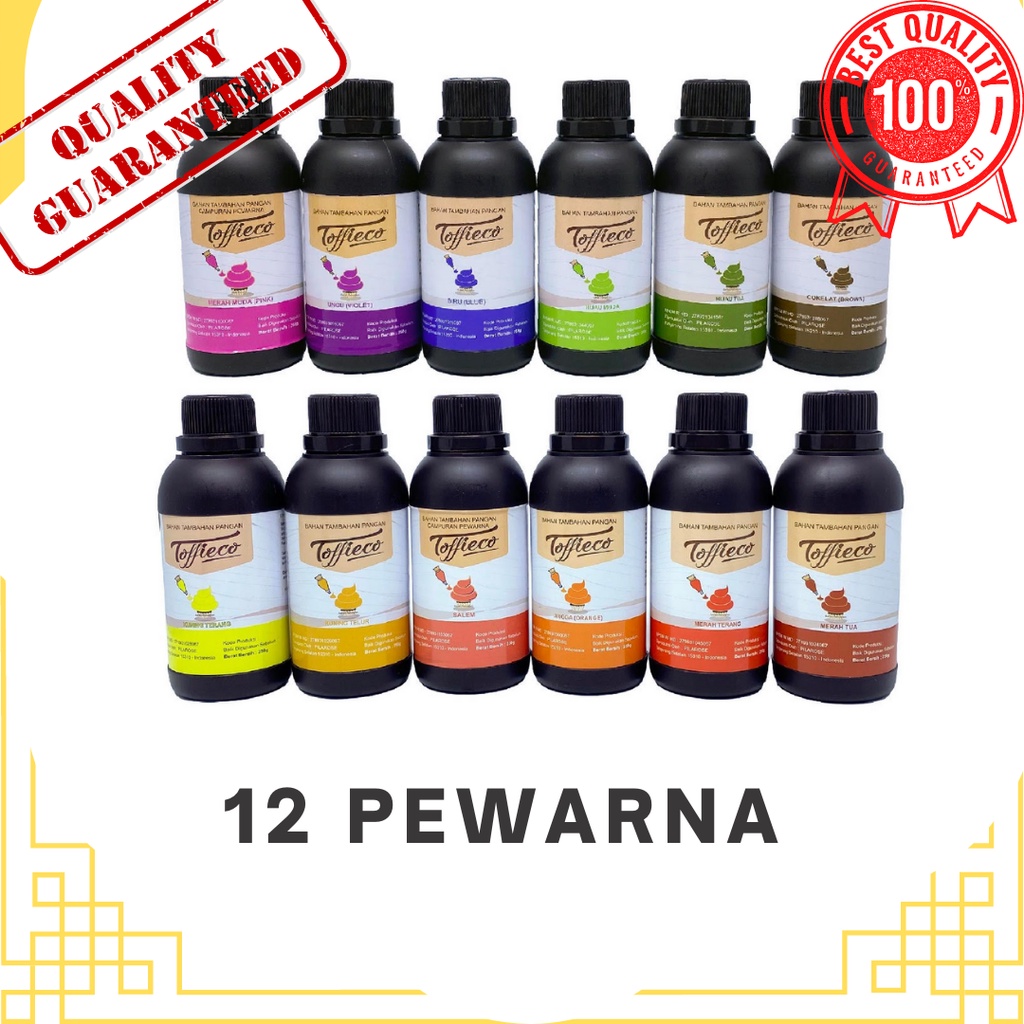 Jual Toffieco Food Colour Pewarna 1 Liter | Shopee Indonesia