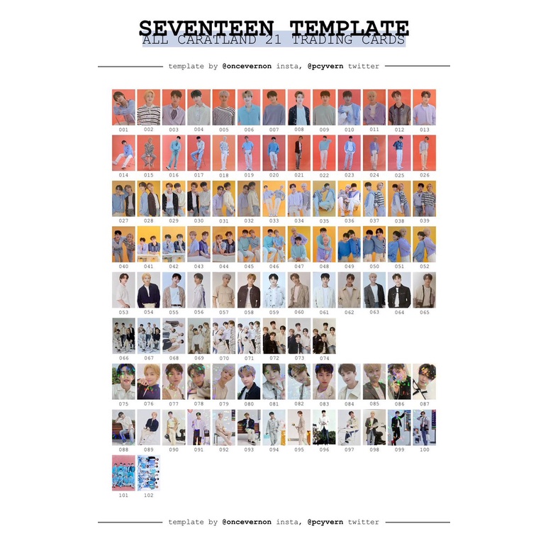Jual [ ready‼️ ] seventeen caratland 2021 trading card tc