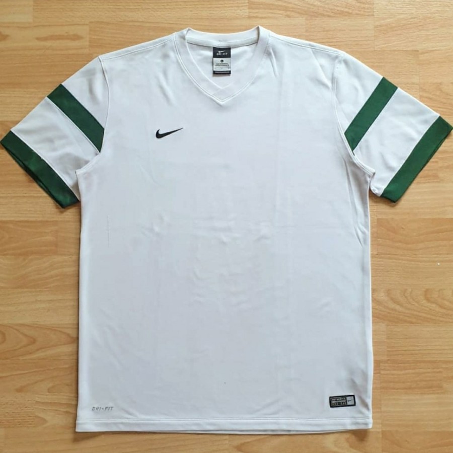 Jersey Nike Trophy II Original White Team Wear Futsal Baju Bola Ori Polos Template