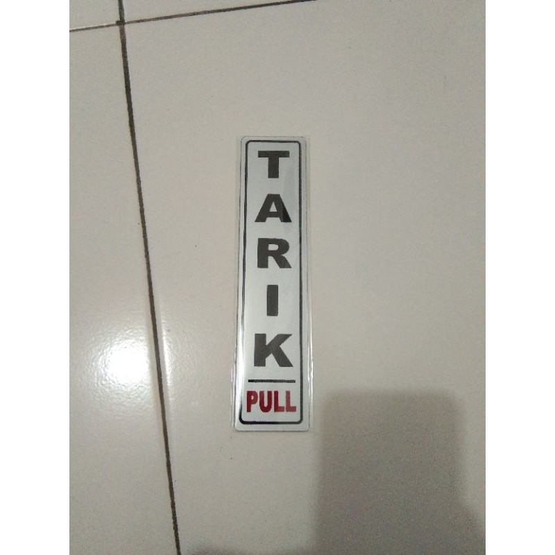 Jual Acrylic Plat Sign Label Tarik Dorong Awas Kaca Wajib Masker Dll