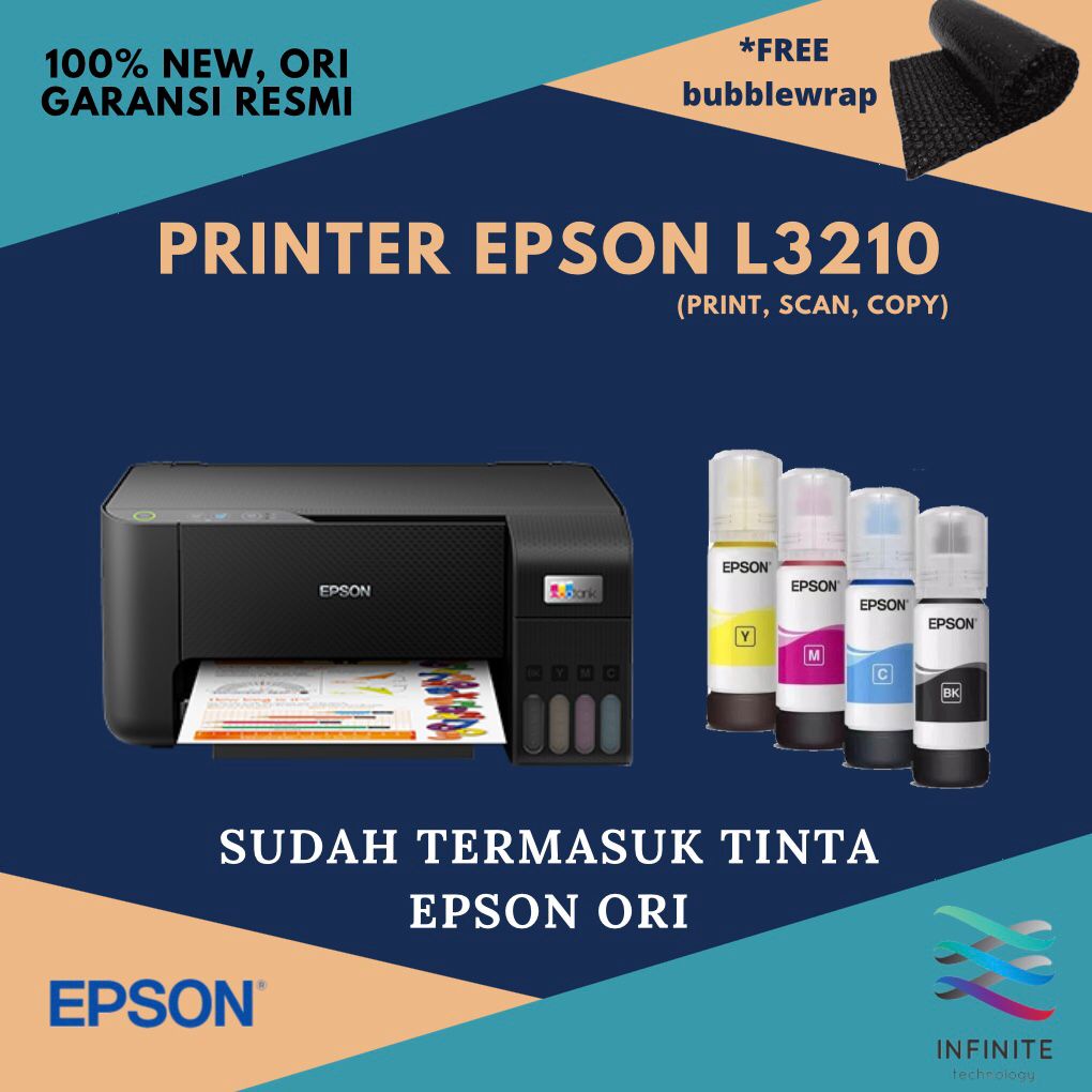 Jual Printer Epson L3210 L 3210 All In One Print Scan Copy Tinta Ori Pengganti L3110 L 3110 9528