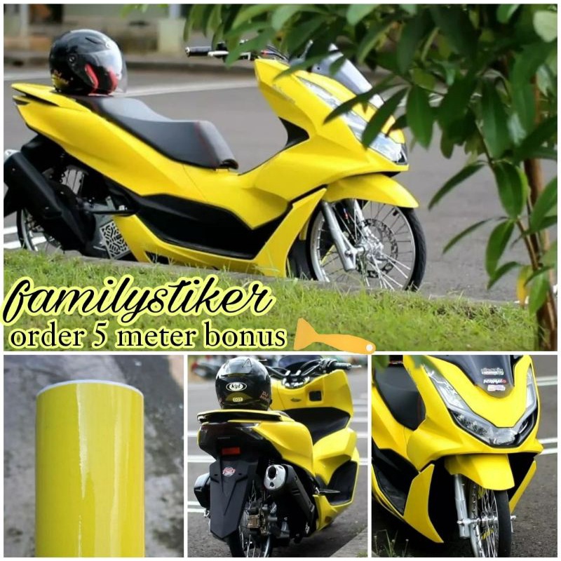 Jual Sticker Skotlet Kuning Lemon Doff Scotlet Kuning Lemon Glosy