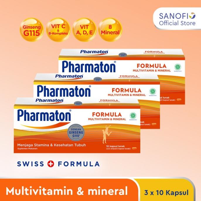 Jual Pharmaton Formula 30s Multivitamin Jaga Stamina dan Kesehatan Lc
