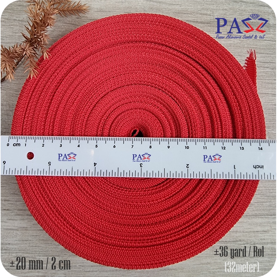 Jual Tali Webbing Pelipit / Bisban / PCR 2 cm 36 Yard/rol (32Meter ...