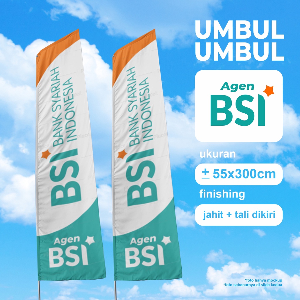 Jual Umbul umbul Agen BSI Smart ( Bank Syariah Indonesia ) | Shopee ...