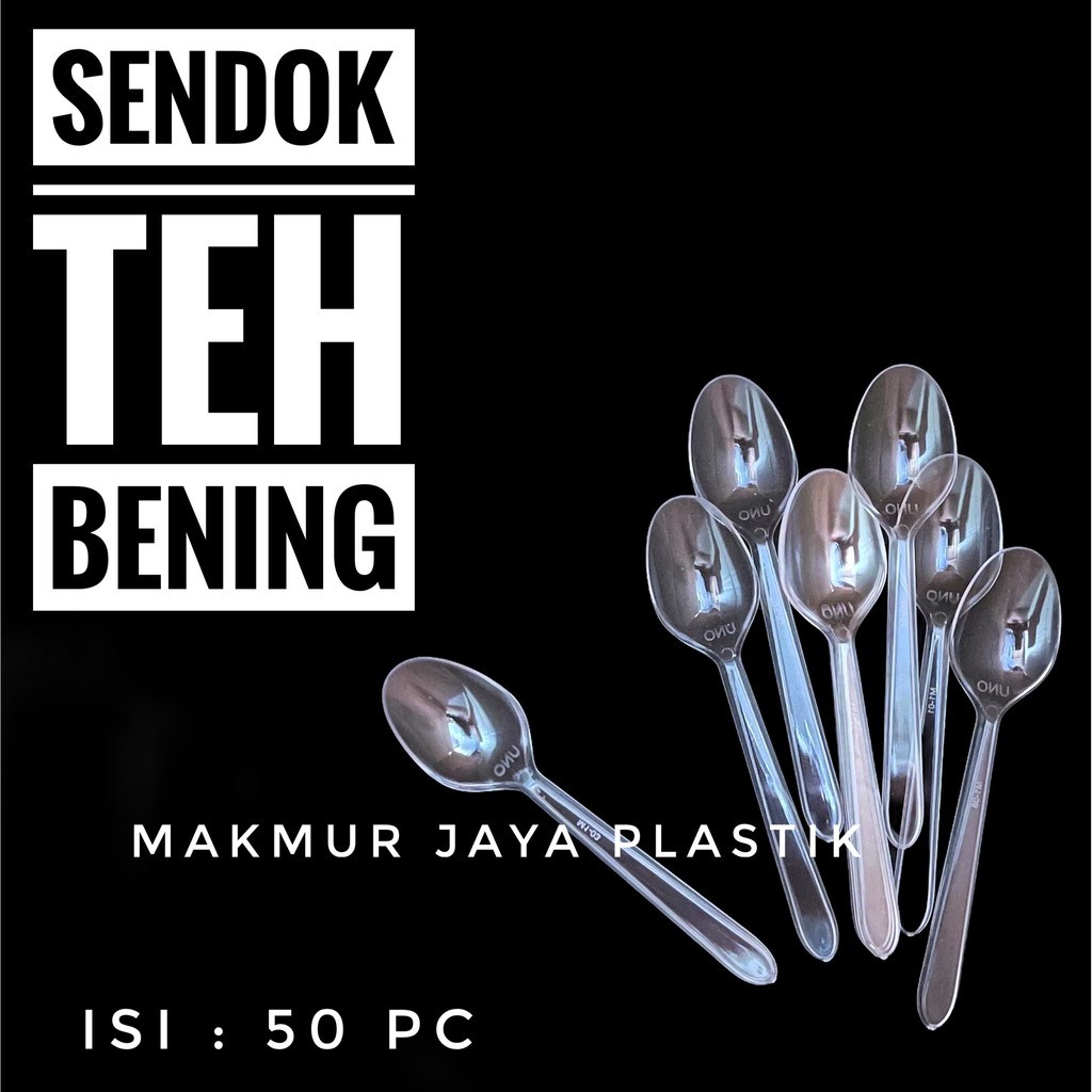 Jual Sendok Teh Plastik Bening Sendok Puding Jelly Isi 50 Pc Shopee