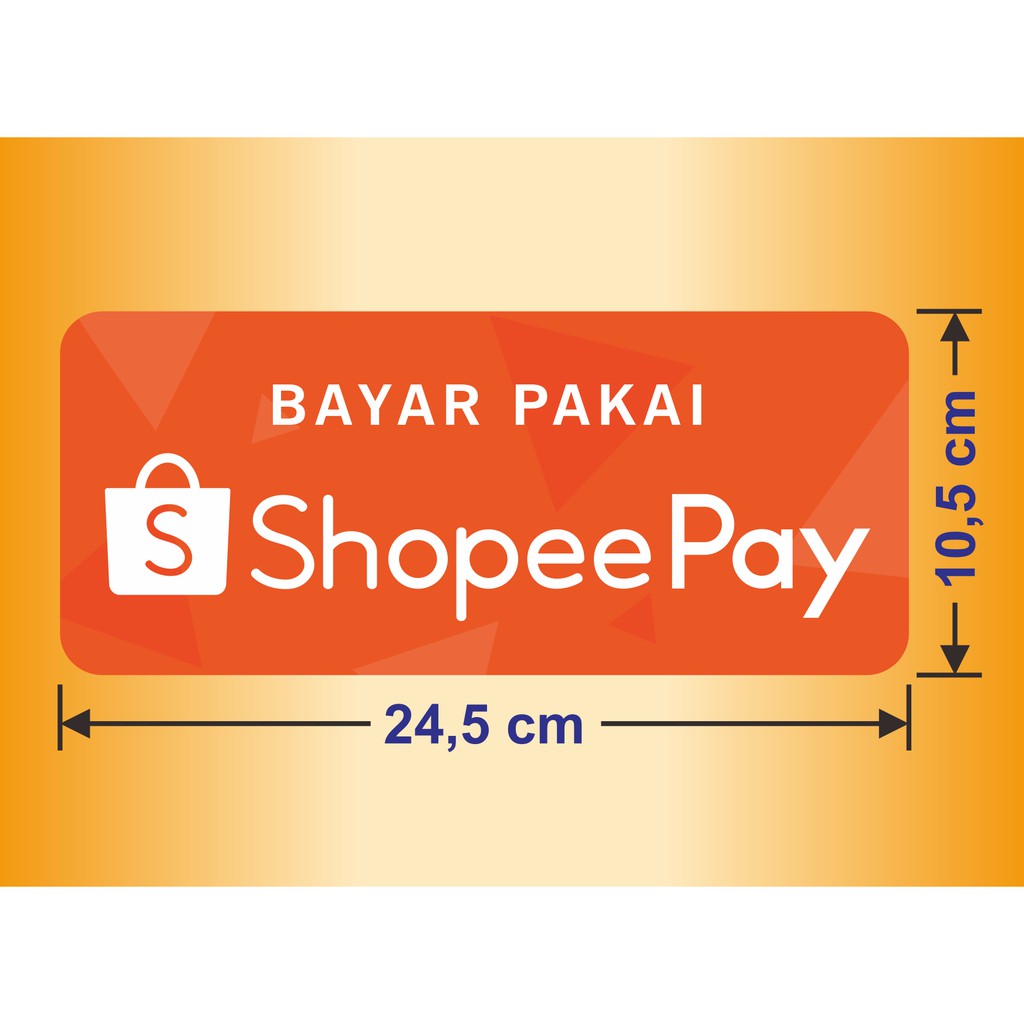 Jual Sticker Shopee Pay Stiker Pembayaran Digital Non Tunai Cashless ...