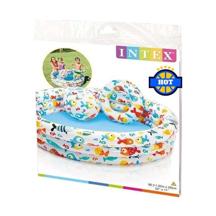 Jual HCM44 Kolam Renang Anak Set + Pelampung + Bola INTEX BEST SELLER ...