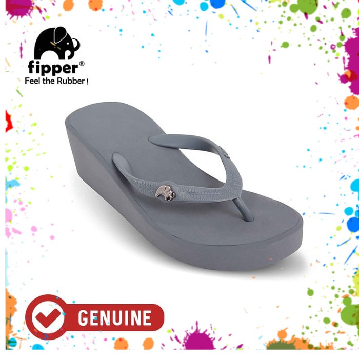 Jual Fipper 5cm Wedges New S Sandal Wanita Grey Shopee Indonesia