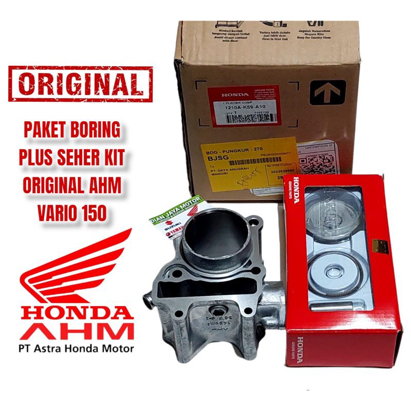 Jual (AHM) Paket Boring Blok Seher Piston kit HONDA PCX 150 ADV VARIO ...