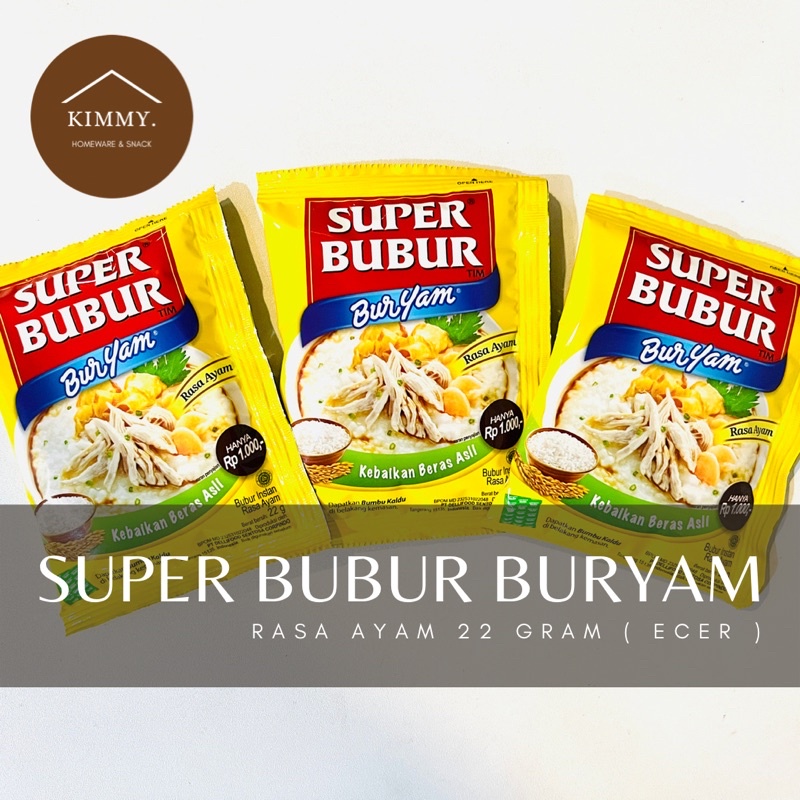 Jual Buryam Super Bubur Sachet Ecer 1 Bungkus 22 Gram Buryam