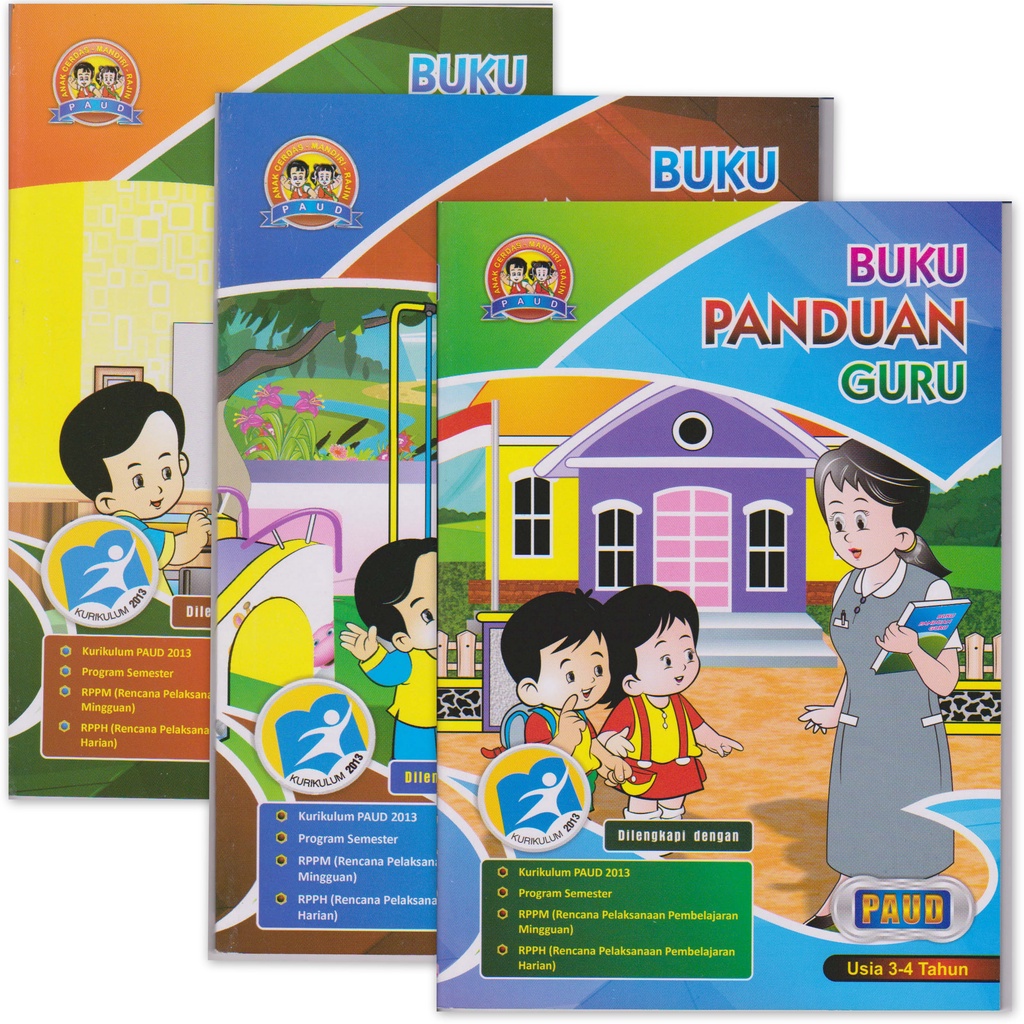 Jual Buku Panduan Guru PAUD Usia 3 - 4 Tahun, TK A Usia 4 - 5 Tahun, TK ...