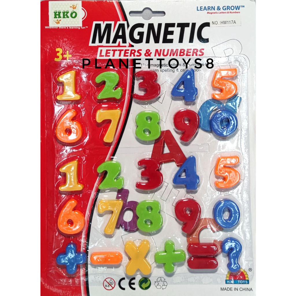 Jual Mainan Magnetic Letter Number Huruf Angka Kemasan Mika | Shopee ...