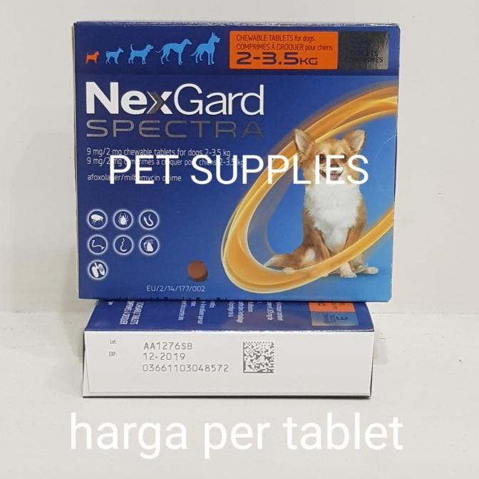 Jual Nexgard Spectra Obat Kutu Dan Demodex Anjing Ukuran Kg