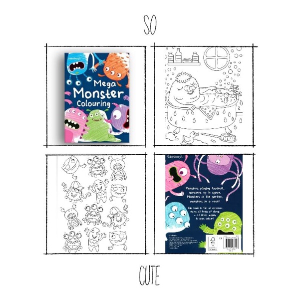 Jual mega monster coloring colouring book buku mewarnai Shopee Indonesia