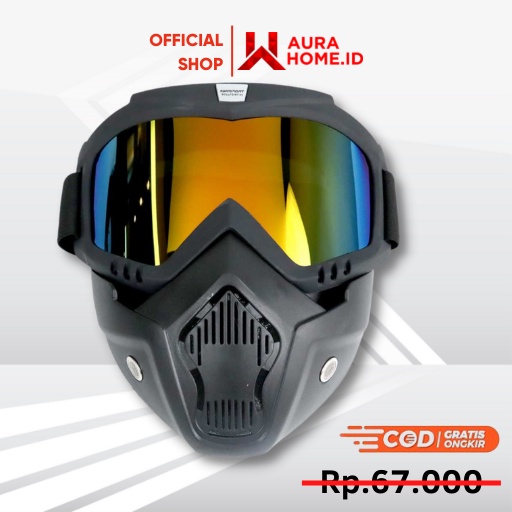 Jual Kacamata Goggles Safety Mask Motor Cross Retro Windproof / Goggle ...