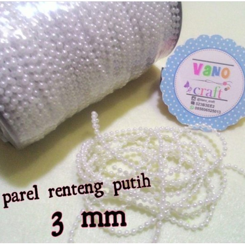 Jual Parel mutiara renteng uk.3 mm | Shopee Indonesia