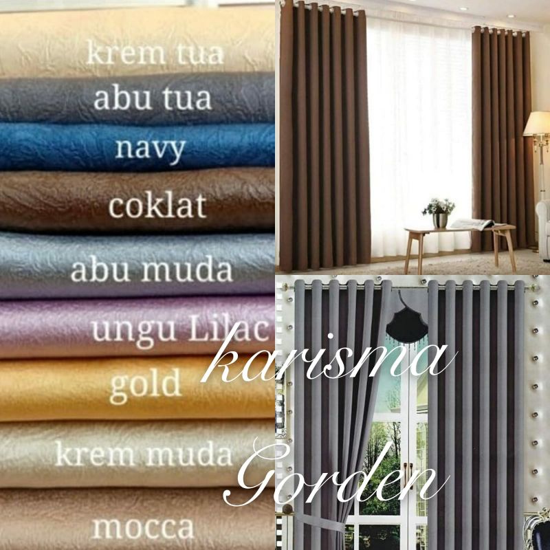 Jual Gorden Jendela Pintu Minimalis Blackout Polos Serat Import Shopee Indonesia