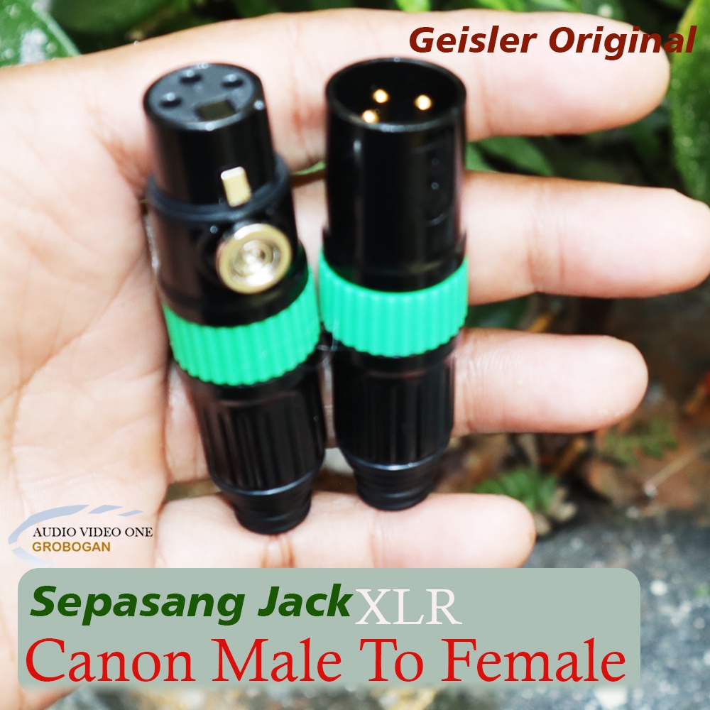 Jual Sepasang Jack xlr Canon Male To Female Geisler 0331-0332 Jek Untuk ...