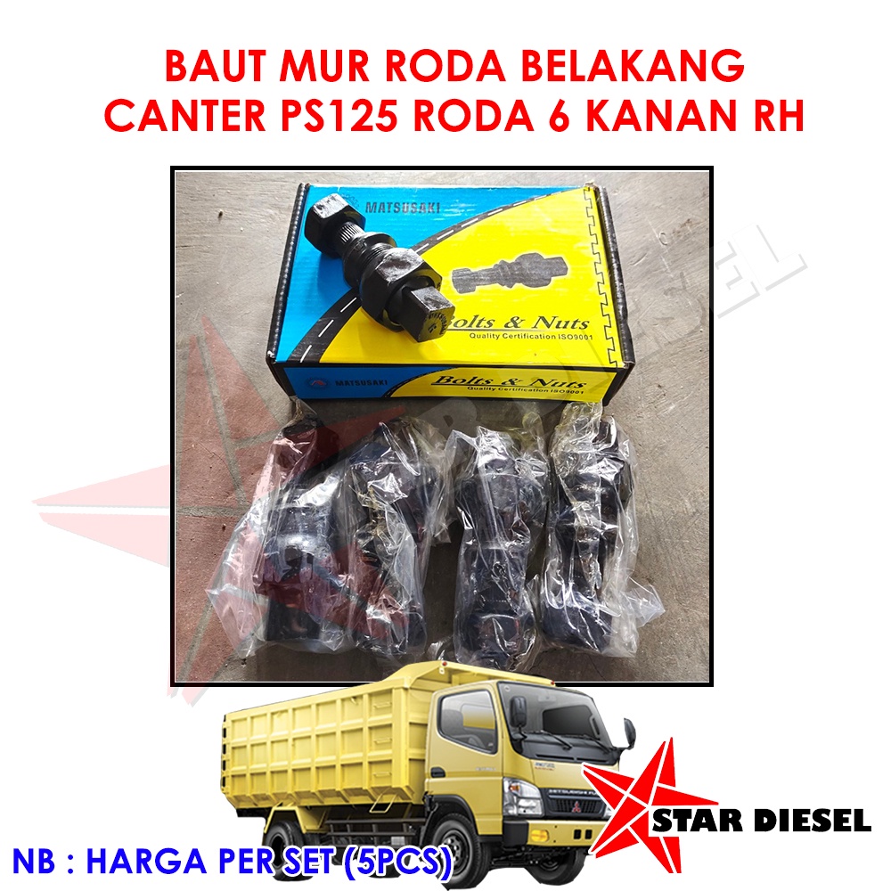 Jual MUR RODA DEPAN CANTER BAUT RODA DEPAN CANTER KANAN BAUT MUR RODA ...