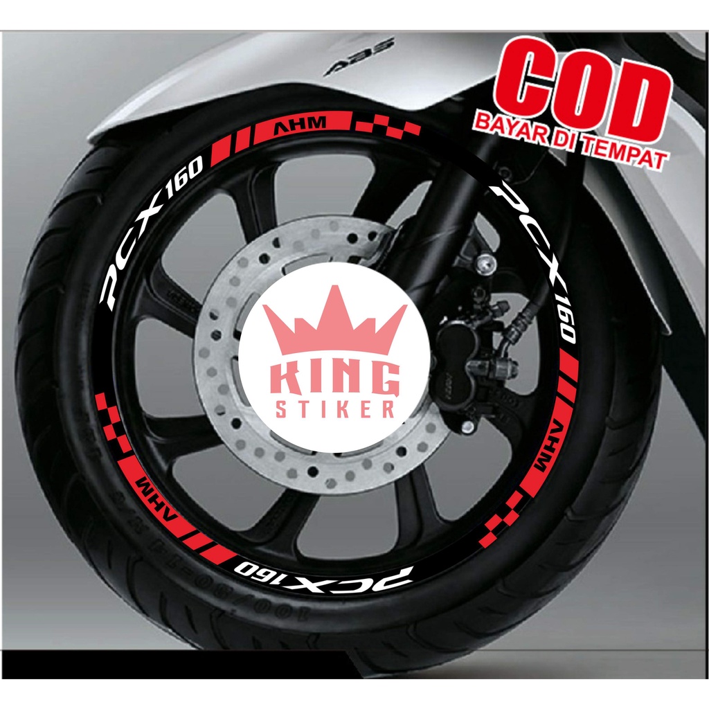 Stiker Motor Velg Honda PCX 160 Cutting Sticker List Pelek Variasi Aksesoris Terbaru Termurah