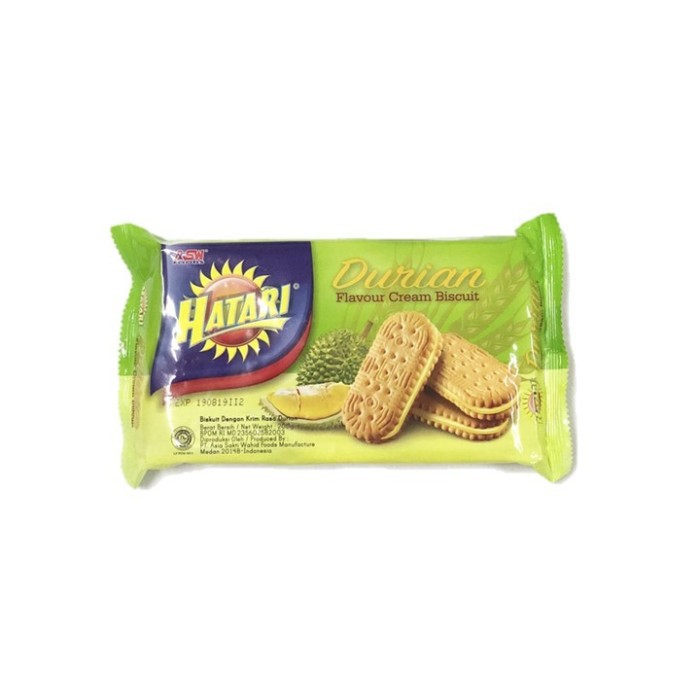 Jual Hatari Biskuit Durian Dengan Krim Rasa Durian 200gr Shopee Indonesia