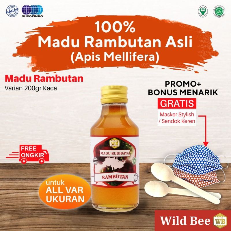 Jual Madu Budidaya Rambutan Kemasan 200gr | Shopee Indonesia