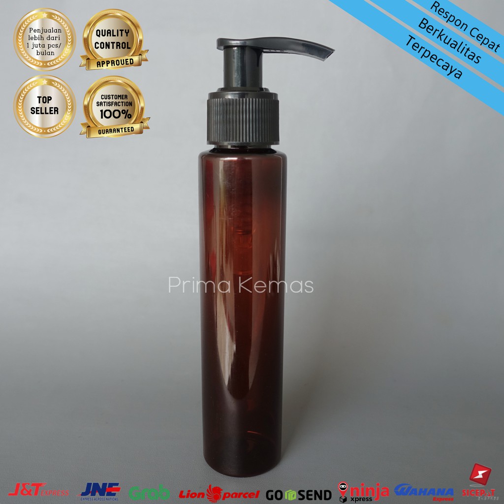 Jual Botol Pump Lotion 100 ml - botol kosmetik- botol skincare Pet Tub ...