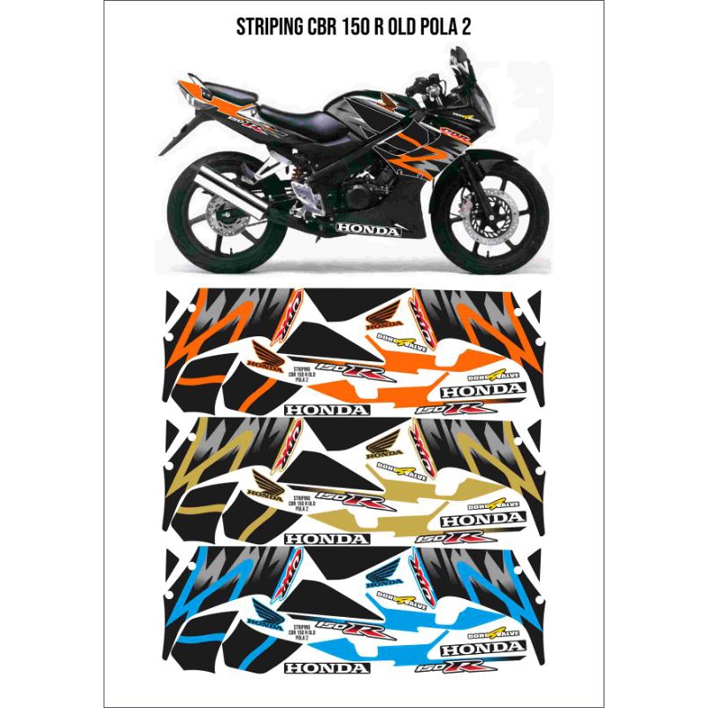 Jual STRIPING STICKER MOTOR CBR 150 OLD LAMA DECAL STICKER HONDA CBR LAMA Shopee Indonesia