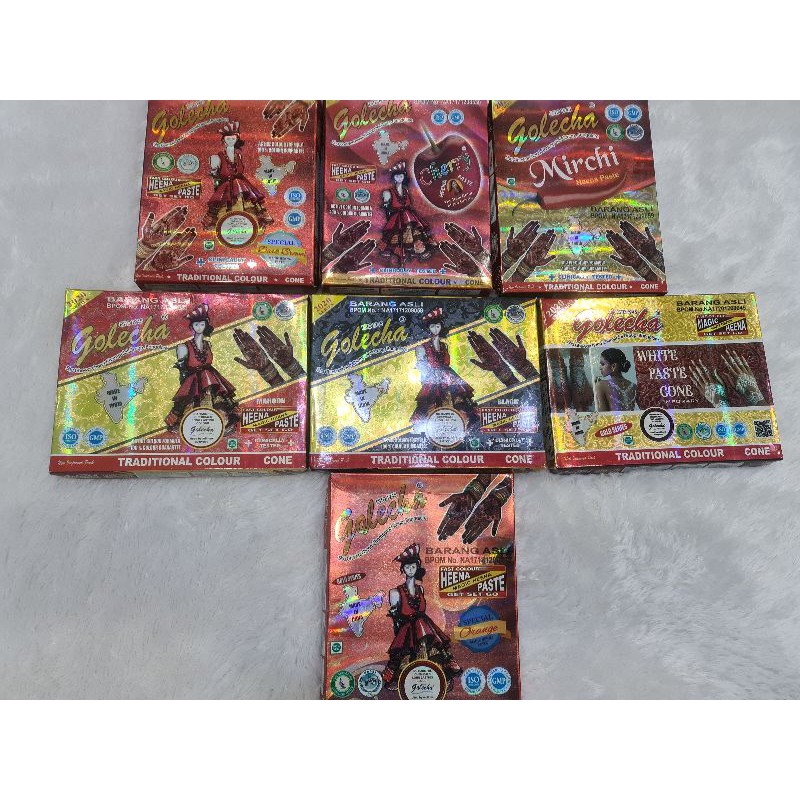 Lot De 12 Cônes De Henné Noir Golecha - 25g Chacun - Prix Grossiste Dégressif