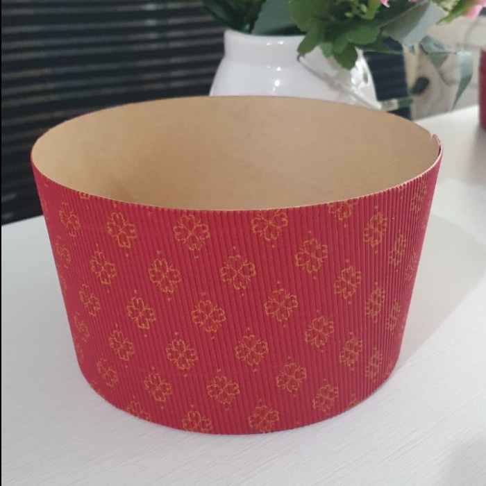 Jual Pannetone / Paper Cup / Kertas Roti Panneton Red Medium Tinggi 14 ...
