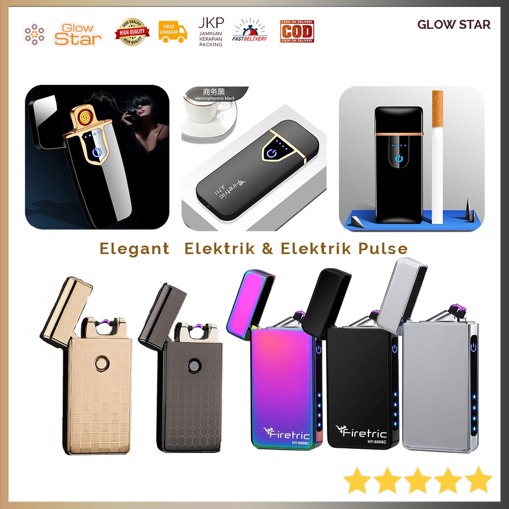 Jual Firetric Korek Api Rokok Elektrik Fingerprint Sensor LED Pulse ...