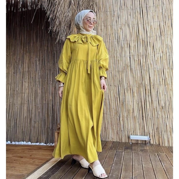 Baju long dress modern hotsell