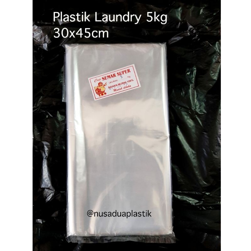 Jual Kantong Plastik Laundry 5 Kg PP 30x45 Cm Bening | Shopee Indonesia