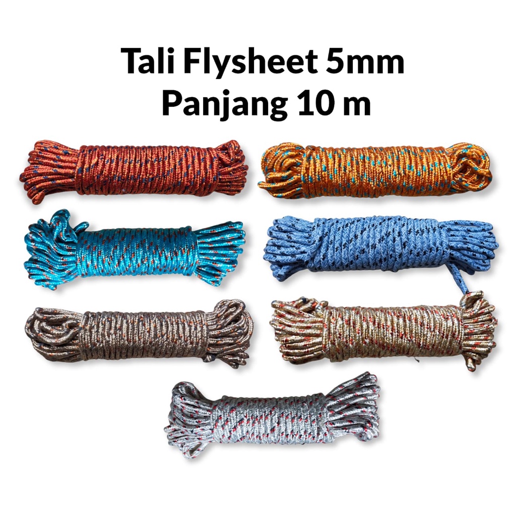 Jual Tali Prusik Tali Flysheet 5 Mm Panjang 10 M Bahan Nylon Kuat