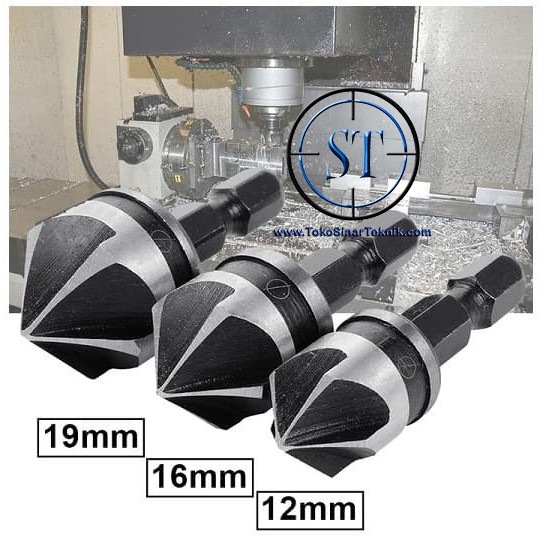 Jual Pcs Mata Bor Countersink Chamfering Pembolong Kayu Hss Mm Drill Bit Set Wood