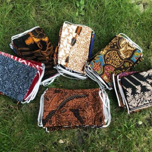 Jual Masker Non Medis Full Katun Masker Motif Batik Model Hijab Shopee Indonesia