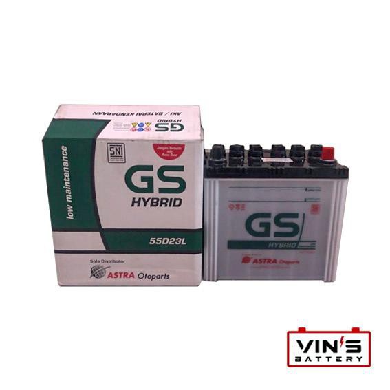 Jual Aki Mobil GS Astra Hybrid 55d23L (aki basah inova,camry,fortuner