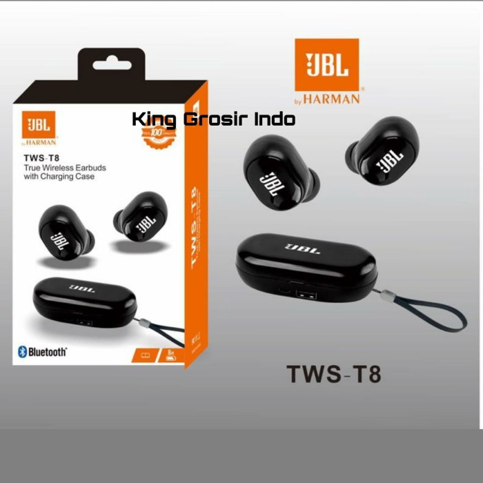 Jual Headset Bluetooth JBL TWS T8 True Wireless Earbuds TWS T8 Shopee Indonesia