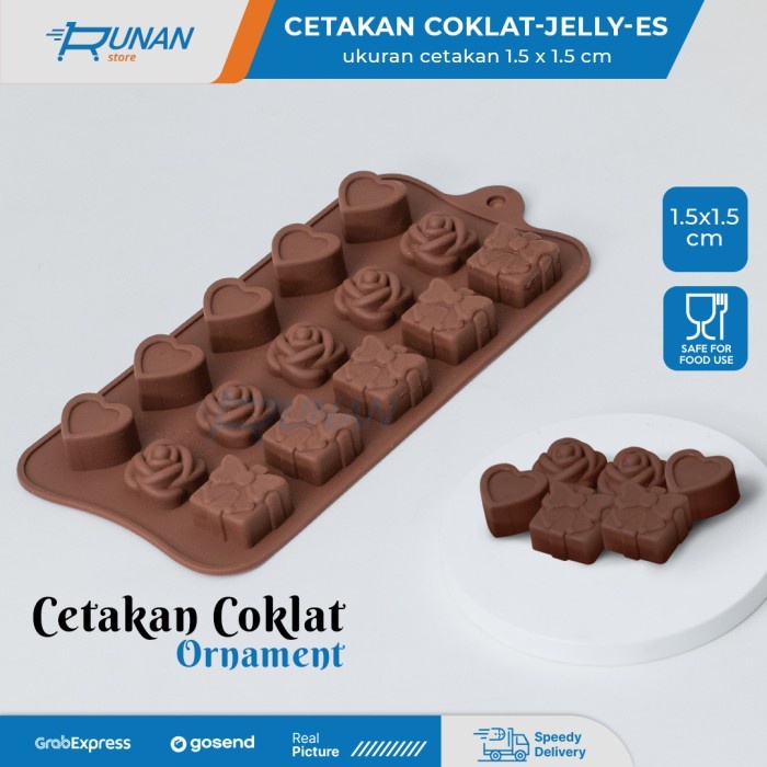 Cetakan Silikon Jelly Coklat Tema Natal main image 1