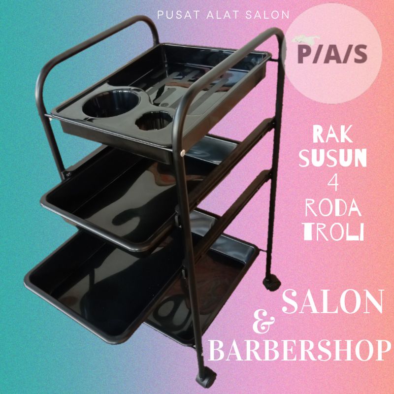 Jual Rak Troli Susun Rak Susun Salon Rak Susun Barbershop Rak