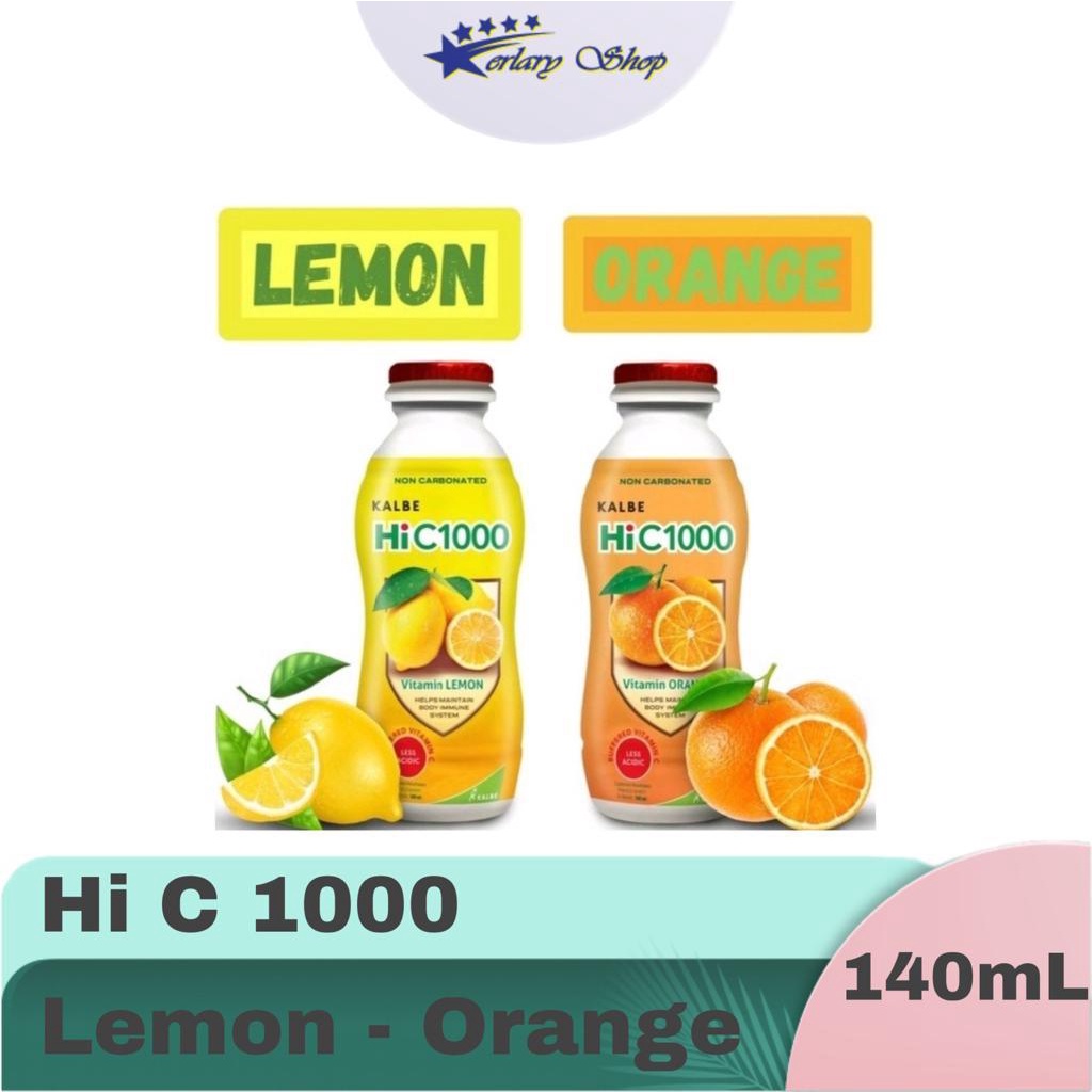 Jual HI C 1000 minuman vitamin C rasa lemon dan jeruk 140ml Shopee